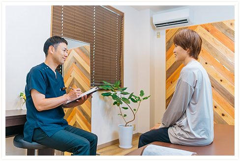 初回のカウンセリングと検査に約２０分かけます